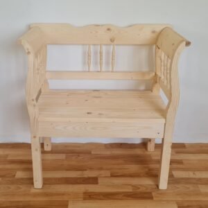 L. Raktáron Esztergált lóca 90x45x90cm – új készítésű