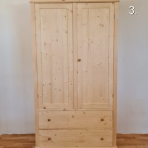 C. Rendelhető Ruhásszekrény 2 nagy fiók, válfás 110x60x200cm – új készítésű