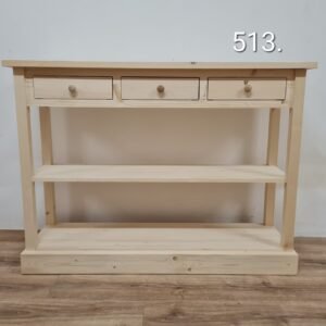 D. Raktáron Konzolasztal 120x35x89cm - új készítésű