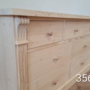 I. Raktáron Komód 7fiókos, díszes 122x41x75cm - új készítésű