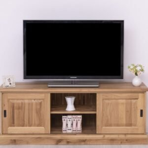 Home Cinema Sideboard, oak – Rusztikus tömörfa tálalószekrény